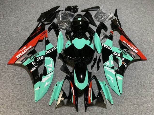 2006-2007 Yamaha YZF R6 Motorcycle Fairings - Light Green Red Black Petronas Motul Canada