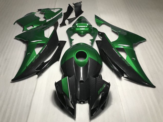 2008-2016 Yamaha YZF R6 Motorcycle Fairing - Green Carbon Fiber Style Canada
