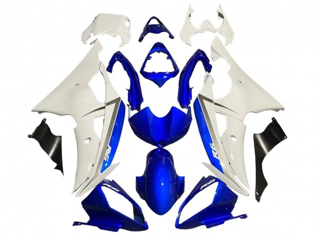 2008-2016 Yamaha YZF R6 Motorcycle Fairing - White Blue Black Canada