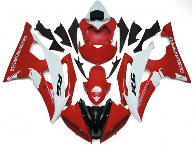 2008-2016 Yamaha YZF R6 Motorcycle Fairings - White Red Black Canada