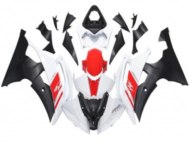 2008-2016 Yamaha YZF R6 Motorcycle Fairing - White Red Matte Black Canada