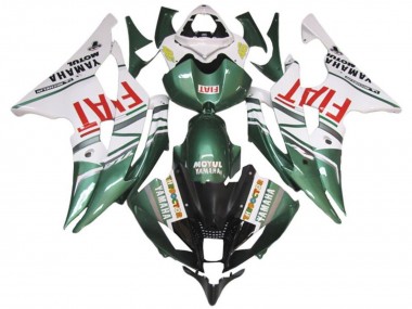 2008-2016 Yamaha YZF R6 Motorcycle Fairings - White Green Red Fiat Canada