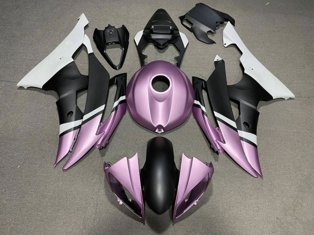 2008-2016 Yamaha YZF R6 Motorcycle Fairings - White Light Purple Matte Black Canada