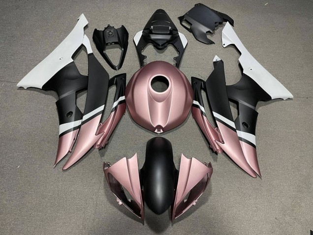 2008-2016 Yamaha YZF R6 Motorcycle Fairings - White Rose Gold Matte Black Canada
