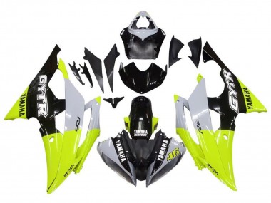 2008-2016 Yamaha YZF R6 Motorcycle Fairings - White Green Glossy Black GYTR Canada