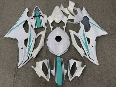 2008-2016 Yamaha YZF R6 Motorcycle Fairings - Pearl White Turquoise Green Canada