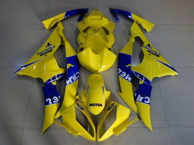 2008-2016 Yamaha YZF R6 Motorcycle Fairings - Yellow Blue Camel Motul Michelin Canada