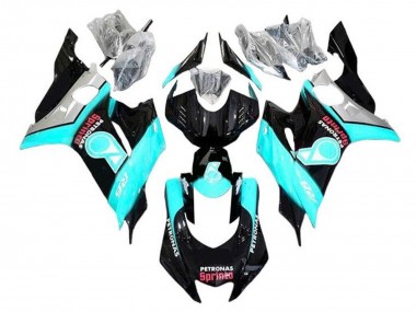2017-2023 Yamaha YZF R6 Motorcycle Fairings - Turquoise Blue Glossy Black Petronas Canada