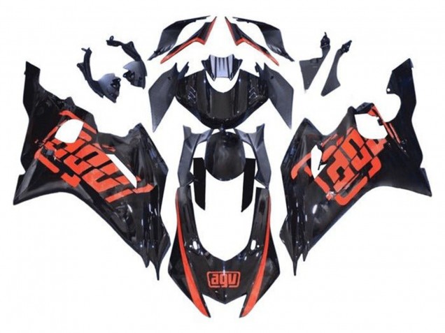 2017-2023 Yamaha YZF R6 Motorcycle Fairings - Glossy Black Red AGV Canada