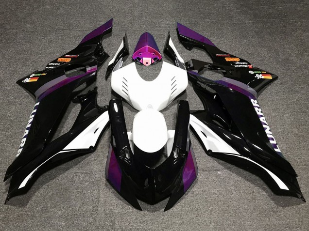 2017-2023 Yamaha YZF R6 Motorcycle Fairings - White Purple Glossy Black Canada