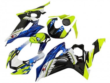 2017-2023 Yamaha YZF R6 Motorcycle Fairings - Neon Yellow Blue Shark Canada