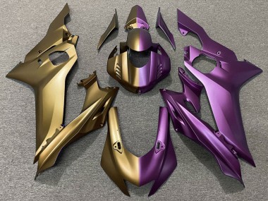 2017-2023 Yamaha YZF R6 Motorcycle Fairings - Matte Gold Purple Split Canada