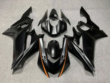 2017-2023 Yamaha YZF R6 Motorcycle Fairings - Matte Black Orange Canada