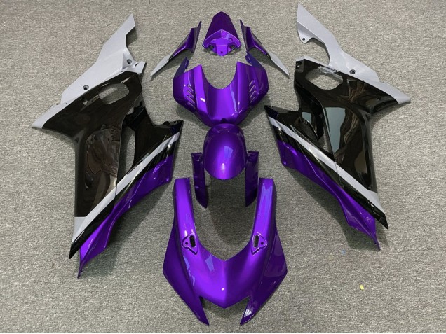 2017-2023 Yamaha YZF R6 Motorcycle Fairings - Grey Purple Glossy Black Canada