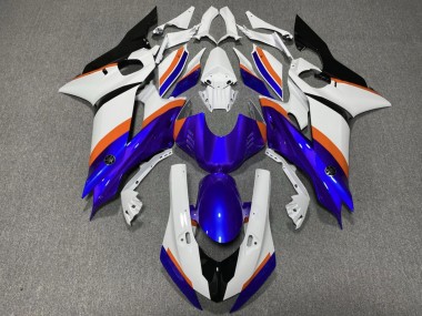 2017-2023 Yamaha YZF R6 Motorcycle Fairings - White Blue Orange Canada