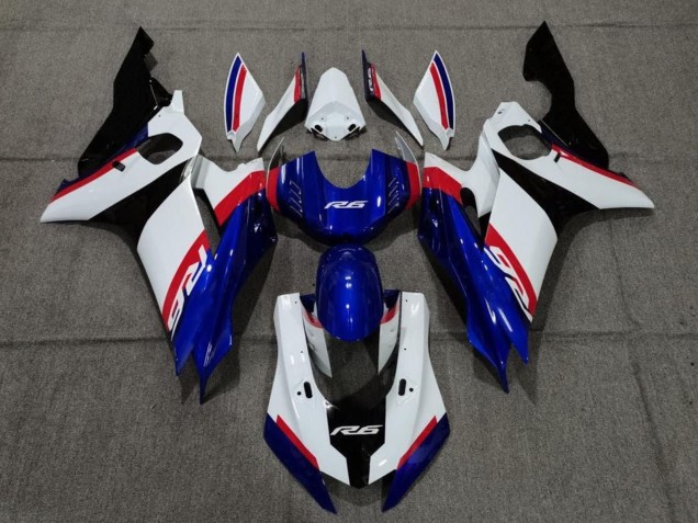 2017-2023 Yamaha YZF R6 Motorcycle Fairing - White Red Blue Black Canada