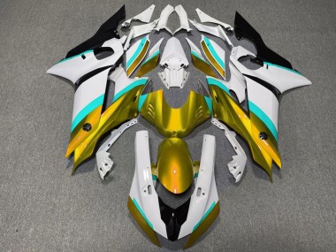 2017-2023 Yamaha YZF R6 Motorcycle Fairings - White Blue Gold Black Canada