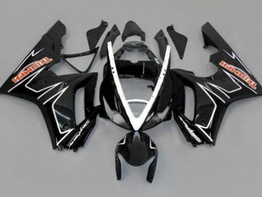 2006-2008 Triumph Daytona 675 Triple Motorcycle Fairings - Glossy Black White Stripe Canada