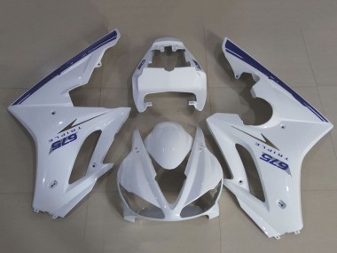2009-2012 Triumph Daytona 675 Triple Motorcycle Fairing Kits - White Blue Canada