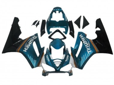 2009-2012 Triumph Daytona 675 Triple Motorcycle Fairings - Teal Blue Glossy Black Canada