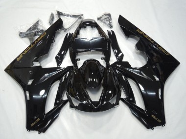 2009-2012 Triumph Daytona 675 Triple Motorcycle Fairing - Glossy Black Gold Decals Canada