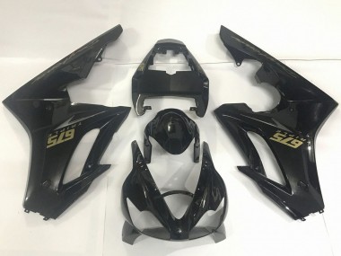 2009-2012 Triumph Daytona 675 Triple Motorcycle Fairings - Glossy Black Gold Decals Canada