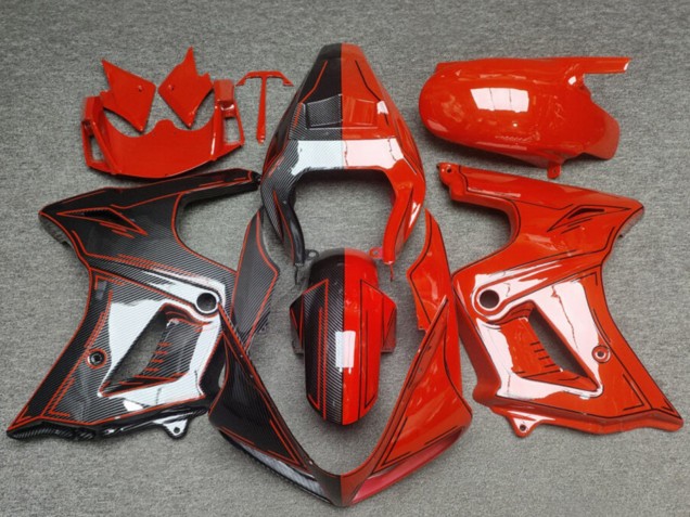 2003-2013 Suzuki SV650 Motorcycle Fairings - Glossy Red Carbon Fiber Canada