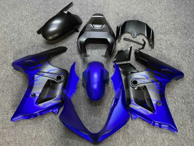 2003-2013 Suzuki SV650 Motorcycle Fairings - Blue Matte Black Splash Canada