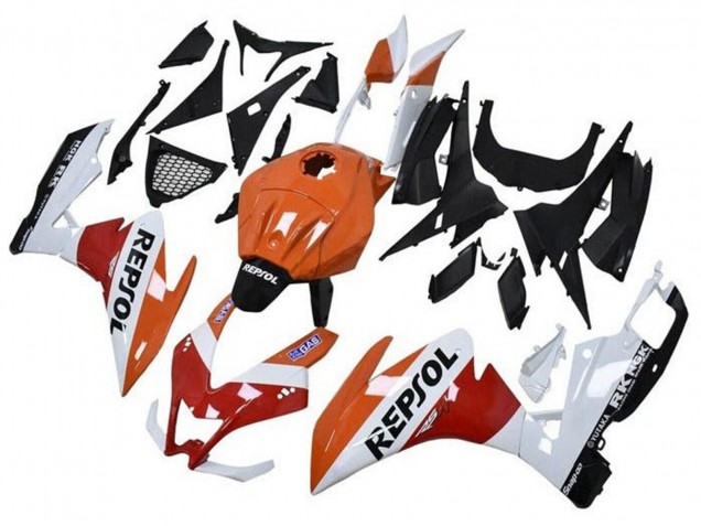 2012-2018 Aprilia RS4 50 125 Motorcycle Fairings - Orange White Red Glossy Black Repsol Canada
