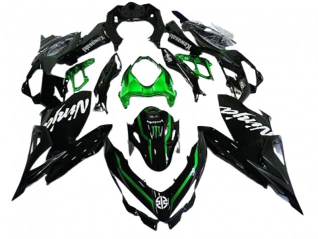 2018-2024 Kawasaki EX400 Motorcycle Fairings - Glossy Black Green Monster Canada