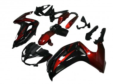 2012-2016 Kawasaki EX650 Motorcycle Fairings - Red Glossy Black Canada