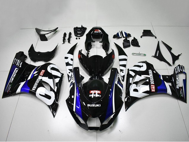 2017-2024 Suzuki GSXR 1000 Motorcycle Fairings - Black White Blue Motul Canada