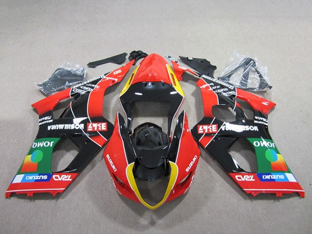 2003-2004 Suzuki GSXR 1000 Motorcycle Fairings - Red Yellow Green Black Canada