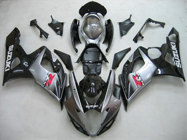 2005-2006 Suzuki GSXR 1000 Motorcycle Fairing Kits - Glossy Black Silver Red Canada