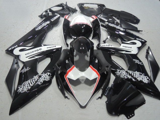 2005-2006 Suzuki GSXR 1000 Motorcycle Fairings - Glossy Black White Red Beacon Canada