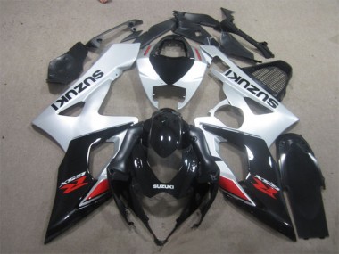 2005-2006 Suzuki GSXR 1000 Motorcycle Fairing - Glossy Black Silver Red Canada