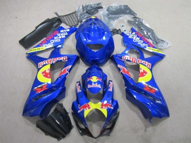 2007-2008 Suzuki GSXR 1000 Motorcycle Fairings - Blue Yellow Black Red Bull Canada