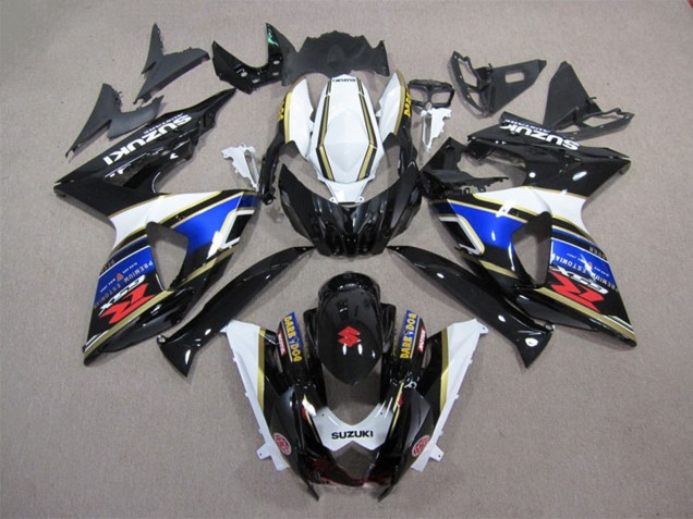 2009-2016 Suzuki GSXR 1000 Motorcycle Fairing - White Blue Black Dark Dog Canada