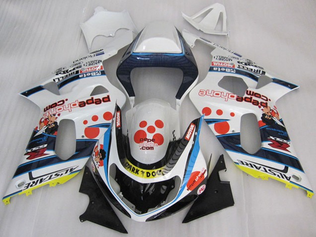 2001-2003 Suzuki GSXR 600 Motorcycle Fairings - White Blue Red Yellow Black Dark Dog Canada