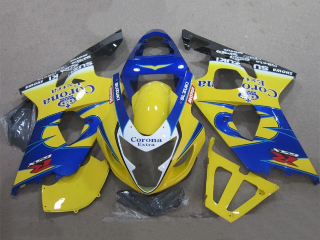 2004-2005 Suzuki GSXR 600 Motorcycle Fairings - Yellow Blue White Black Corona Extra Canada