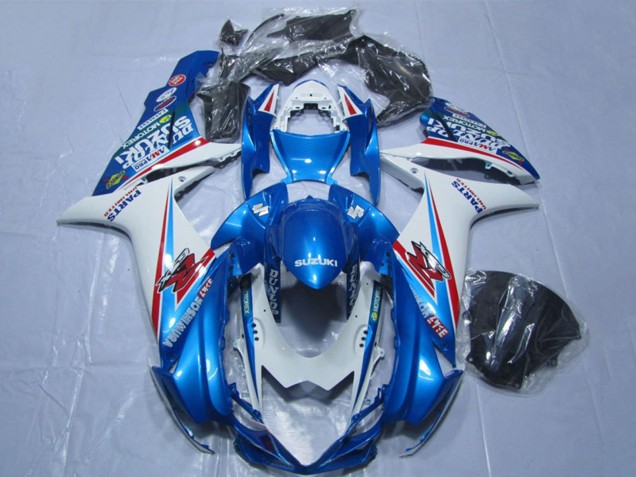 2011-2024 Suzuki GSXR 600 Motorcycle Fairings - Blue White Canada