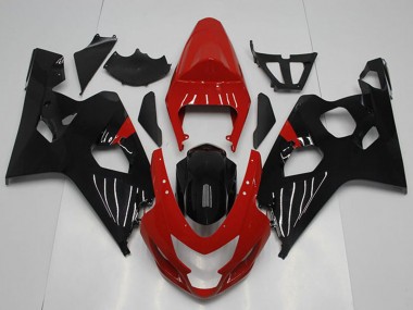 2004-2005 Suzuki GSXR 750 Motorcycle Fairing - Red Glossy Black Canada