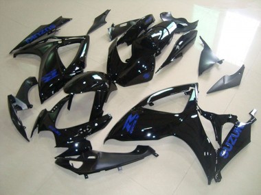 2006-2007 Suzuki GSXR 750 Motorcycle Fairings - Glossy Black Blue Decal Canada
