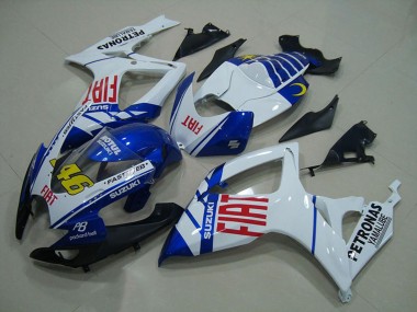 2006-2007 Suzuki GSXR 750 Motorcycle Fairings - White Blue Red Fiat 46 Canada