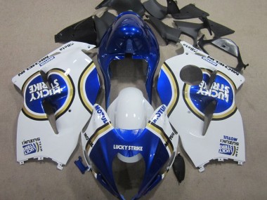 1996-2007 Suzuki GSXR 1300 Hayabusa Motorcycle Fairings - White Blue Motul Lucky Strike Canada