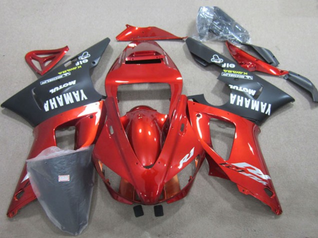 1998-1999 Yamaha YZF R1 Motorcycle Fairings - Red Black White Decal Canada