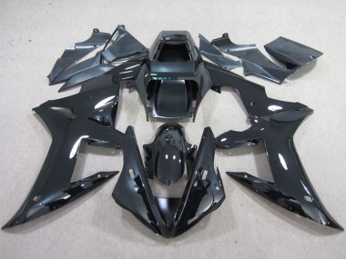 2002-2003 Yamaha YZF R1 Motorcycle Fairings - Glossy Black Plain Canada