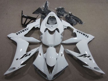 2004-2006 Yamaha YZF R1 Motorcycle Fairings - White Black Decal Canada