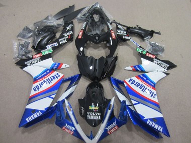2007-2008 Yamaha YZF R1 Motorcycle Fairings - White Blue Black Volvo Fimer Sterilgarda Canada
