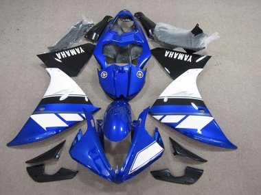 2012-2014 Yamaha YZF R1 Motorcycle Fairing - Blue White Glossy Black Canada